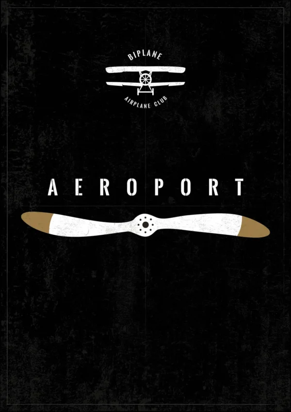 Aeroport Biplane negra