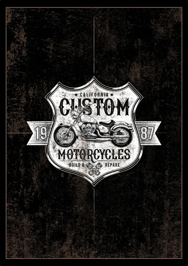 Custom Motorcycle blanca